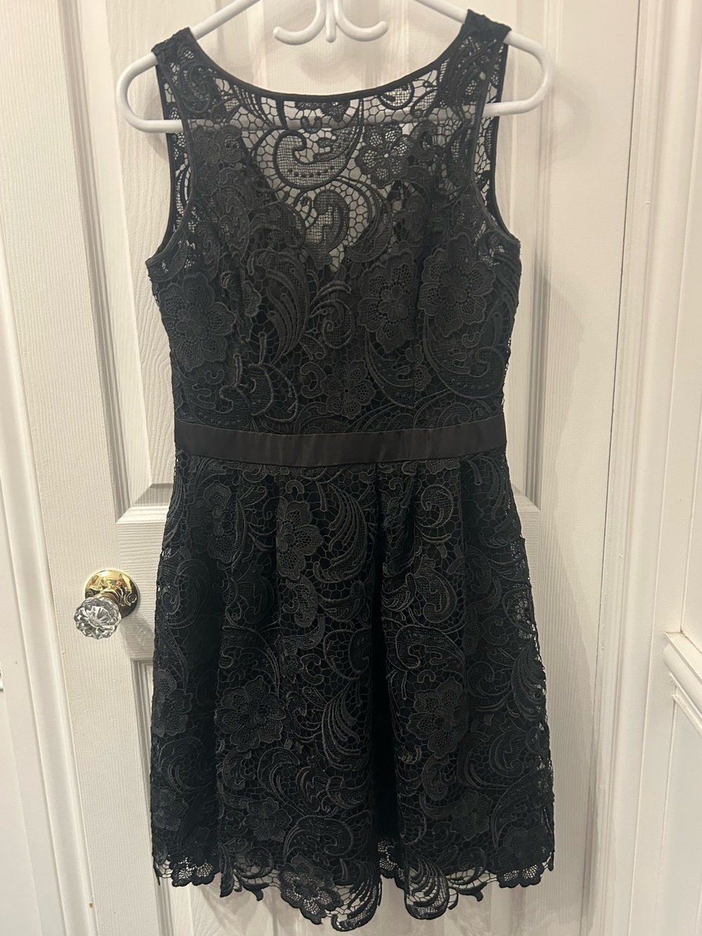 Aidan Mattox Black Lace Dress